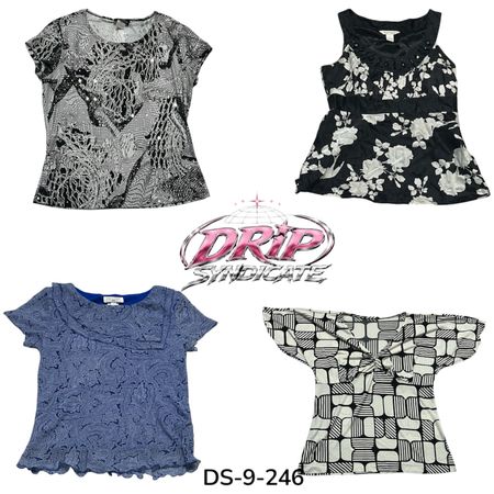 Blouse de mode en poly Cute Y2K (DS-9-246)