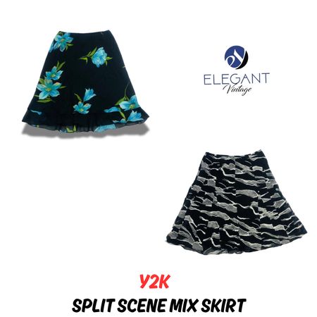 Y2K Split Scene Mix Skirt - EV0698
