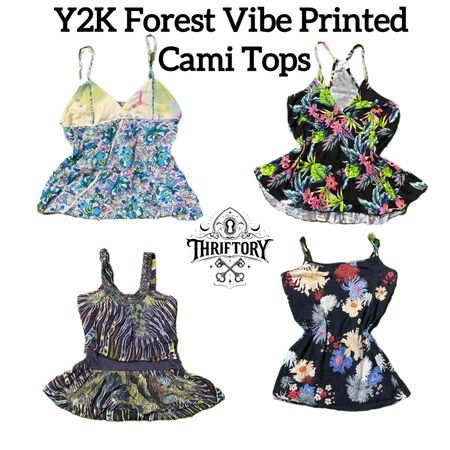 Y2K Forest Vibe Printed Cami Tops TY-107