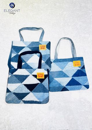 UPCYLED Patchwork Denim Bag - EVR0360