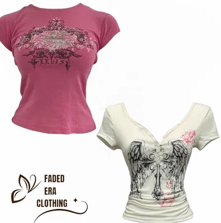 T shirt Y2K da donna