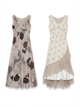 (FV-2070)     Vintage Floral Midi & Maxi Dress Bundle | Cottagecore, Romantic & Tea Dresses