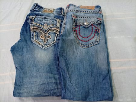 CR10633 Vintage True Religion and Rock Revival Men’s Jeans