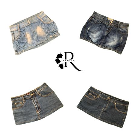 Y2K Unique Girl Denim Mini Skits RW-2522