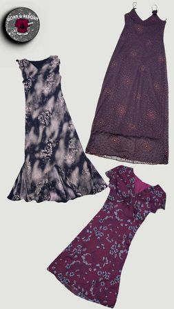 Y2k Moody plum hues dresses WR2044