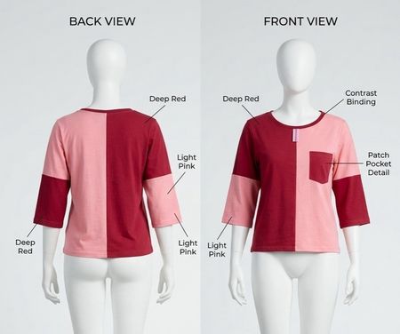 Fe-113 upcycle T-shirt patchwork