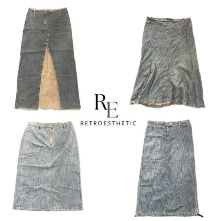 Y2K NYC IT GIRL DENIM MAXI SKIRTS RE-3812