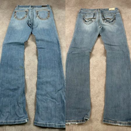 Conjunto de Jeans Bootcut Bordados Y2K
