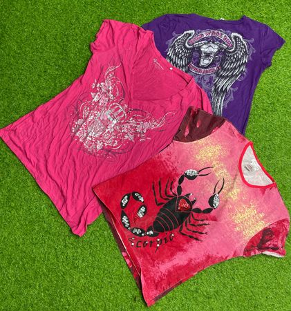 Y2k bedrucktes T-Shirt (Marke) Guess, Reserve, etc. ID 609
