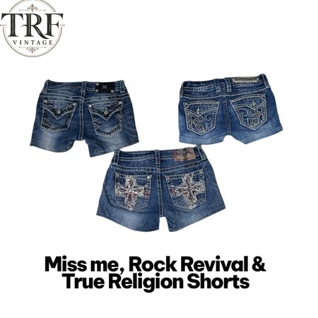 Miss me true religion rock revival sexy shorts#113