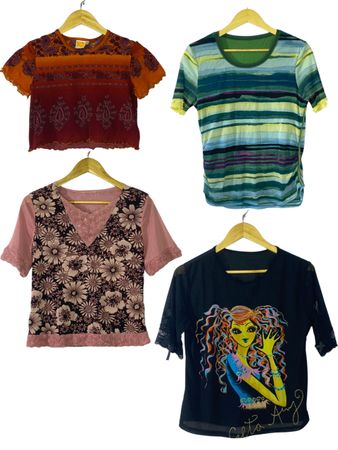 Vintage Y2K Half Sleeve Blouses Collection