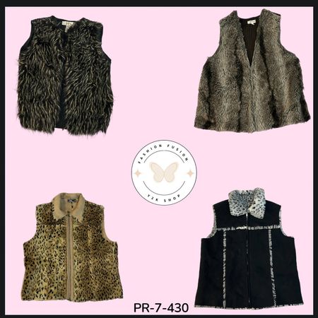 Women’s Y2K Faux Fur Vest – Vintage Winter Layering Style (PR-7-430)