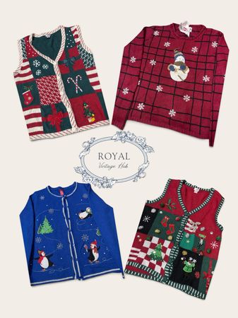 ✨ Y2K Festive Vintage Sweaters