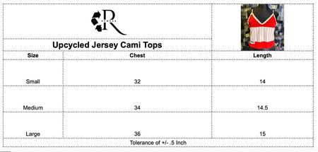 Upcycled Y2K Jersey Cami Tops