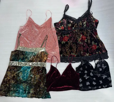 Fashion velvet cami tops