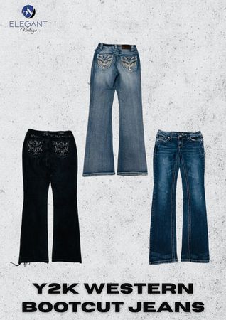 Y2K Western Bootcut Jeans - EV2430