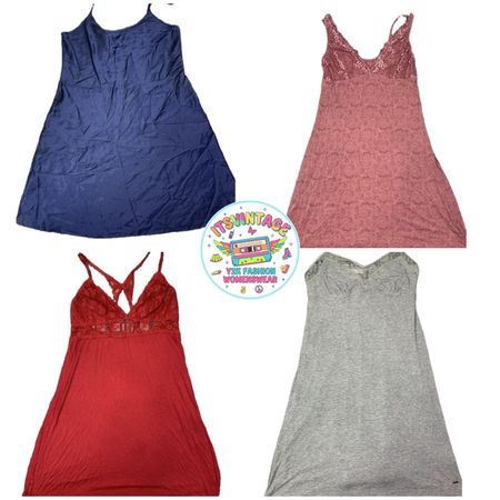 Conjunto de Vestidos Slip & Babydoll Vintage Y2K – 10 peças | VR356