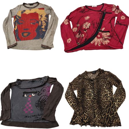 Y2k long sleeve euro top