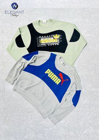 Upcycled Puma & Mix Branded Sweatshirt - EVR0444