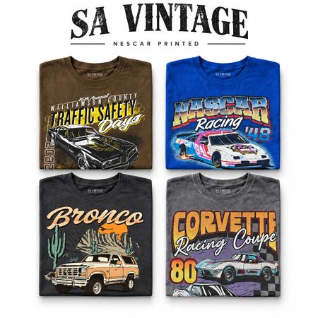 Vintage NASCAR Printed Racing T-Shirts