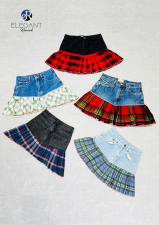 Upcycled Denim Skirts - EVR0483