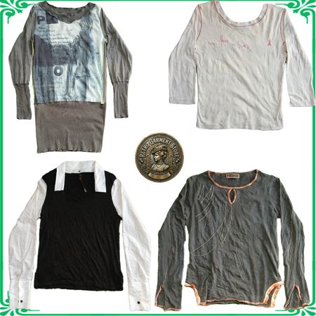 Y2K Vintage Cop Copine Ladies Long Sleeve Blouses-Garde Style Designer Top Essentials Bundle - Lot A20