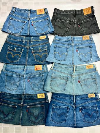 730 Upcycled Damen Levi's Mini Röcke