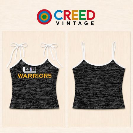 CR2196 UPCYCLED WARRIORS BASKETBALL JERSEY CAMI TOP