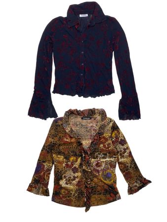 Y2K Floral Blouses Collection | 12 PCS