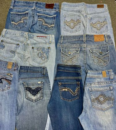 Custom handpick Y2k embroidered jeans bootcut
