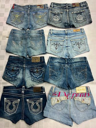 R724 Upcycled Ladies Embellished Sexy Shorts