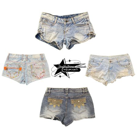 Y2k Paris Hilton Era Girl Denim Shorts B2F-227