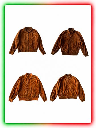 Vintage Men’s Tan Suede Leather Bomber Jacket – Cognac Brown Retro Blouson Coat(SUJ-04)