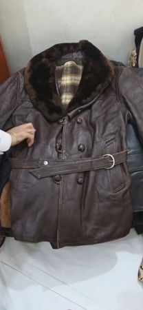 Manteau/veste en cuir vintage pour hommes