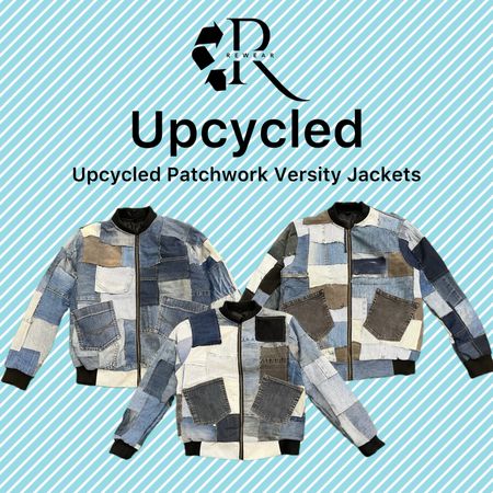 Upcycled Y2K Denim Varsity-Jacke
