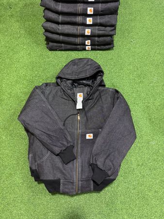 Chaqueta de mezclilla negra Carhartt rework personalizada