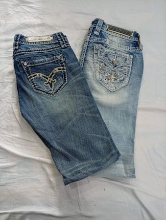 CR12697 Vintage Rock Revival Flare and Straight Jeans