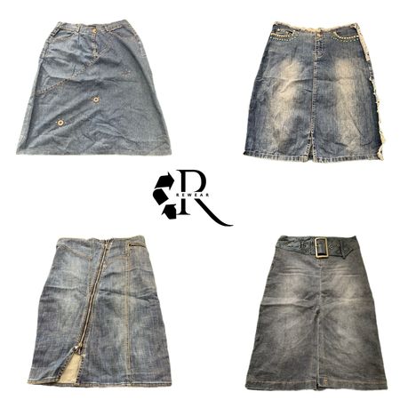 Y2K Unique Girl Denim Midi Rock RW-2513