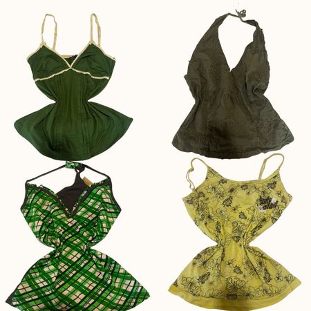 Y2K Fairy Fern Cami Tops - ST-094