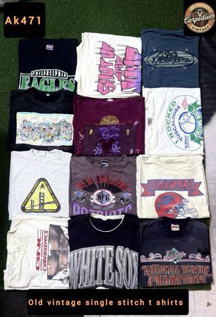 Old vintage single stitch t shirts 80s & 90s old style very good stock premium quality ak471