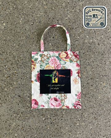 Upcycled Printed Grocery Tote Bag