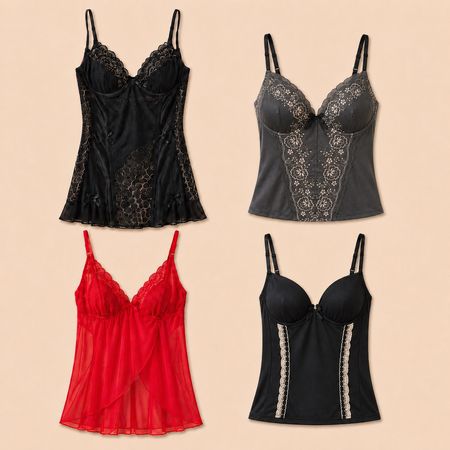 Collection de Lingerie Midnight & Scarlet