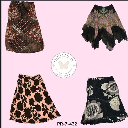 Y2K Vintage Printed Polyester Skirt – Women’s Trendy Fashion (PR-7-432)