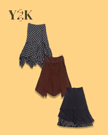 Y2K Soft Girl Floral Skirt (Yv-810)