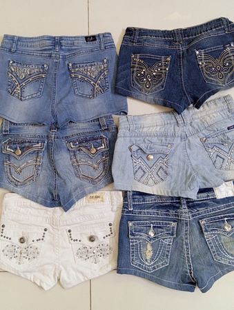 OSS011 UPCYCELED Y2K SHORTS 3 INCHES