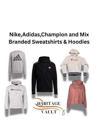 Nike,Adidas, Champion and Mix branded Sweatshirts Hoodies