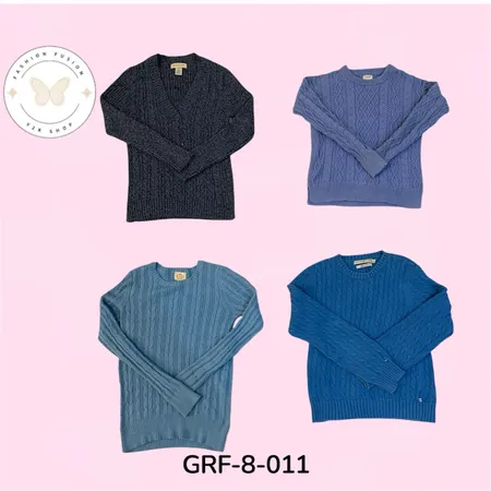 Vintage Cable Knit Sweaters for Women | Y2K Collection. (GRF-8-011)
