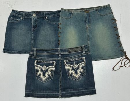 Y2k Denim Mini skirts (1285)