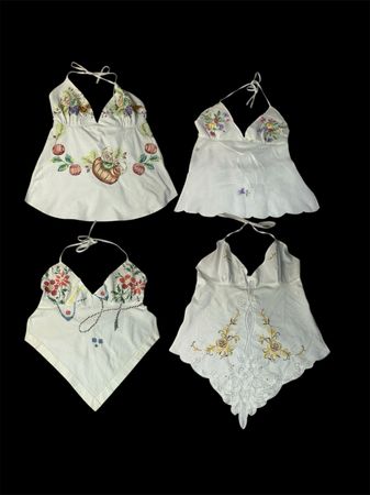 Upcycle Embellished cami Tops TR677