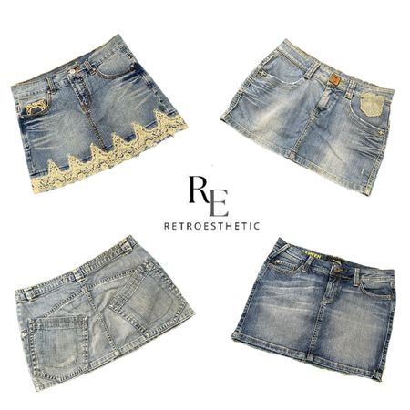 Y2K NYC IT Girl Denim Mini Röcke RE-3736